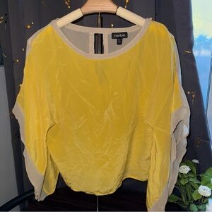 Bebe Yellow Long Sleeve Blouse